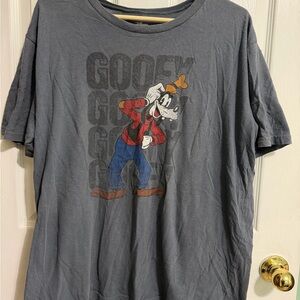 Disney Goofy Character Men's Dark Gray T-Shirt